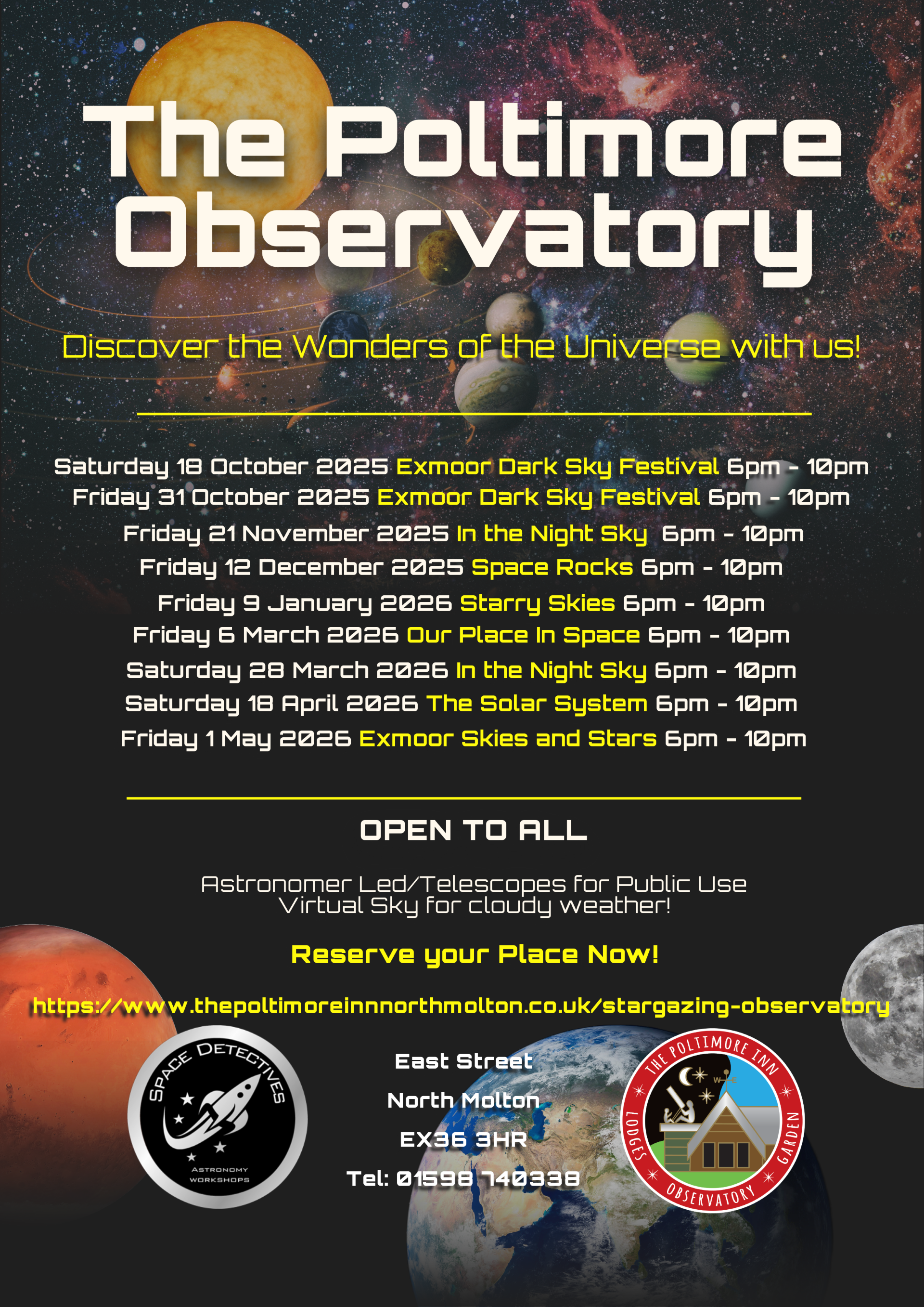 The Observatory events list