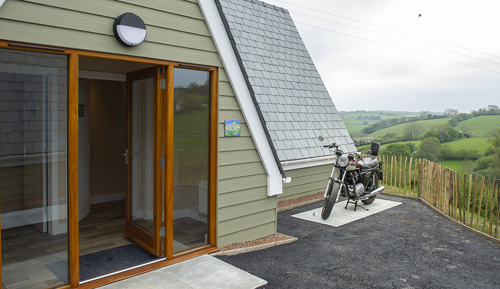 View to Exmoor from the pods